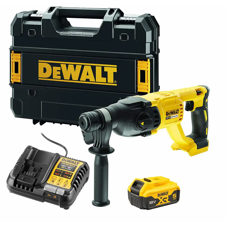 Martelo sem escovas XR 18V SDS-PLUS DCH133 + 1 Bateria XR 18V Li-Ion 5,0 Ah DEWALT 1