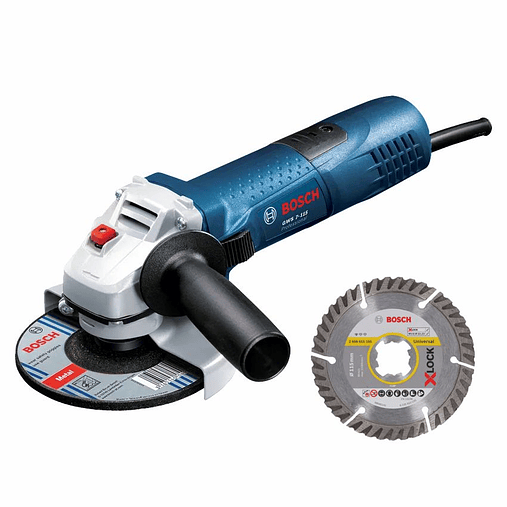 Rebarbadora pequena GWS 7-115 + Disco de Diamante Standard Universal BOSCH 1