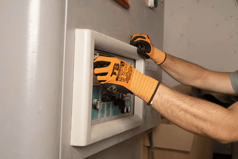 Luva Nylon Laranja sem Costuras Mecânica e Térmica 715NA-T/9 DOTAC TOMÁS BODERO