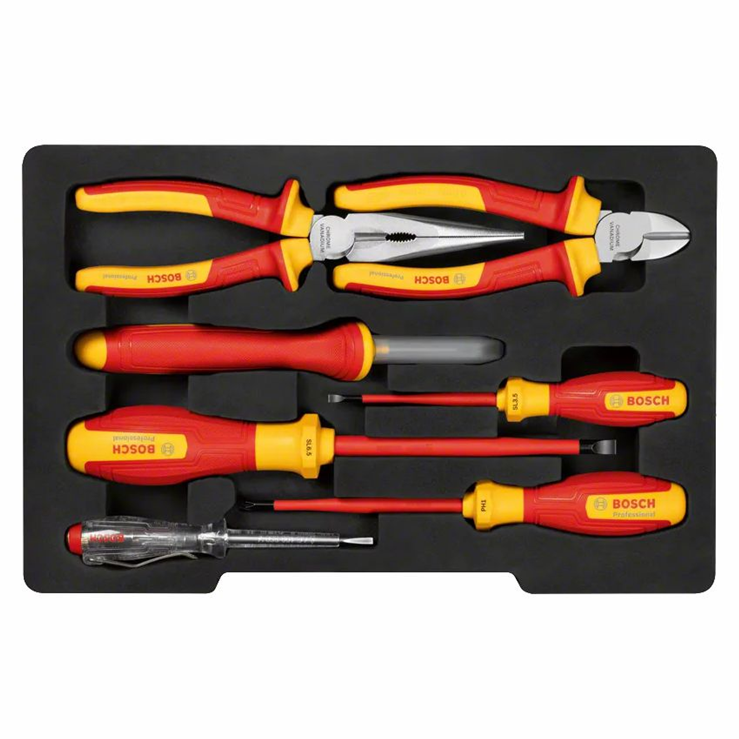 Conjunto de 7 ferramentas manuais combinadas VDE BOSCH 1