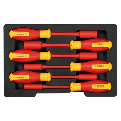 Conjunto de 6 chaves de caixa com punho VDE BOSCH