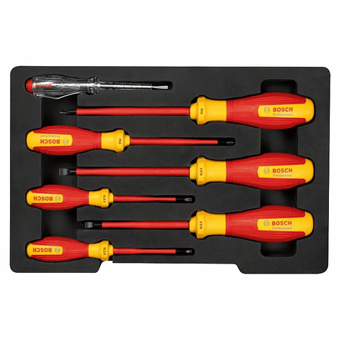 Conjunto de 7 chaves de fenda (SL) e cruz (PH) VDE BOSCH
