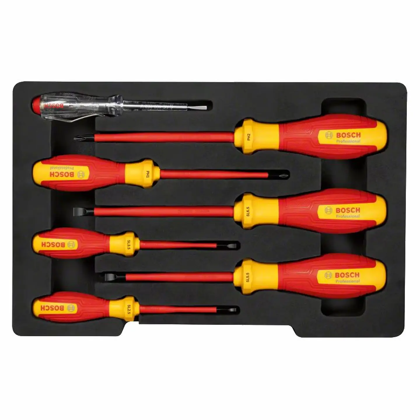 Conjunto de 7 chaves de fenda (SL) e cruz (PH) VDE BOSCH 1