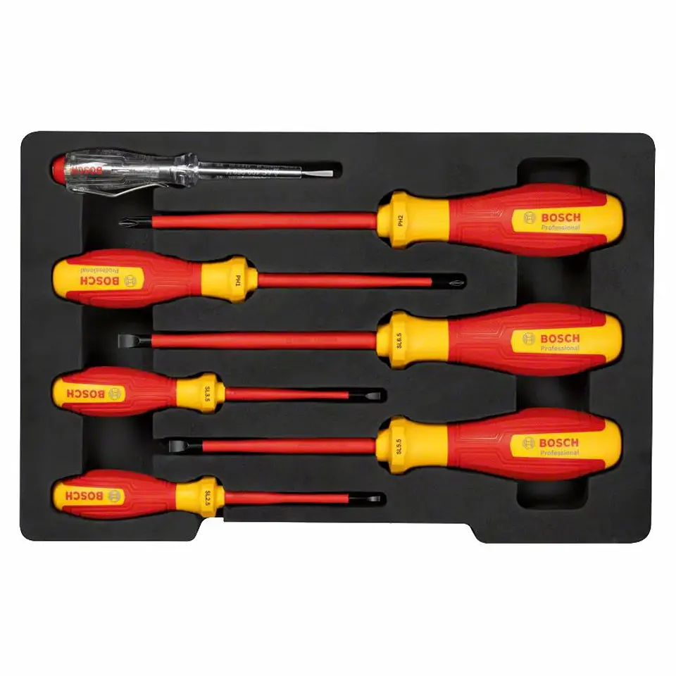 Conjunto de 7 chaves de fenda (SL) e cruz (PH) VDE BOSCH 1