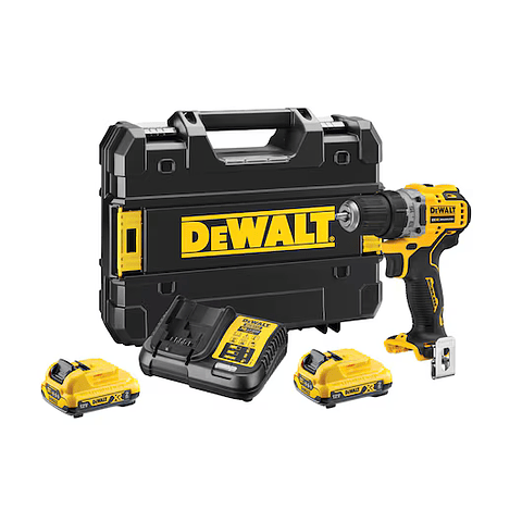 Aparafusadora sem escovas XR 12V Li-Ion + 2 Baterias 2,0Ah DCD701D2-QW DEWALT