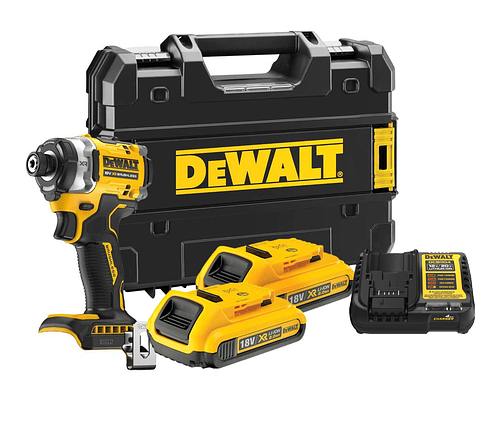 Aparafusadora de Impacto sem Escovas XR 18V 1/4" + 2 Baterias 2,0 Ah DCF860D2T DEWALT