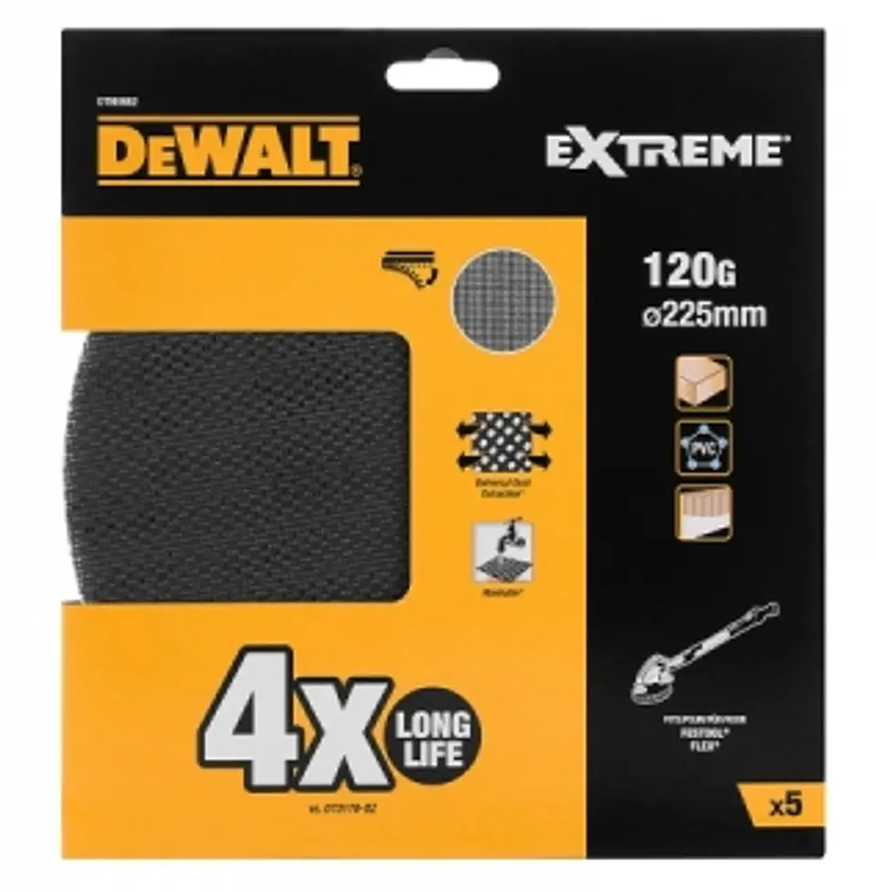 Disco de lixa de malha Ø225mm para Lixadoras de Pladur DEWALT (5 uni) 3