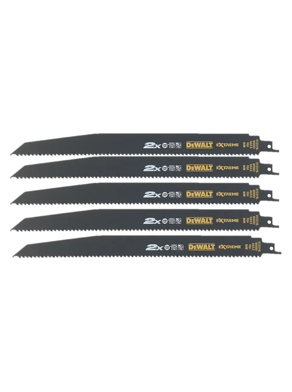 Lâminas de Serra Sabre 305mm Bi-Metal Extreme DT2314L DEWALT (5 Un)  1