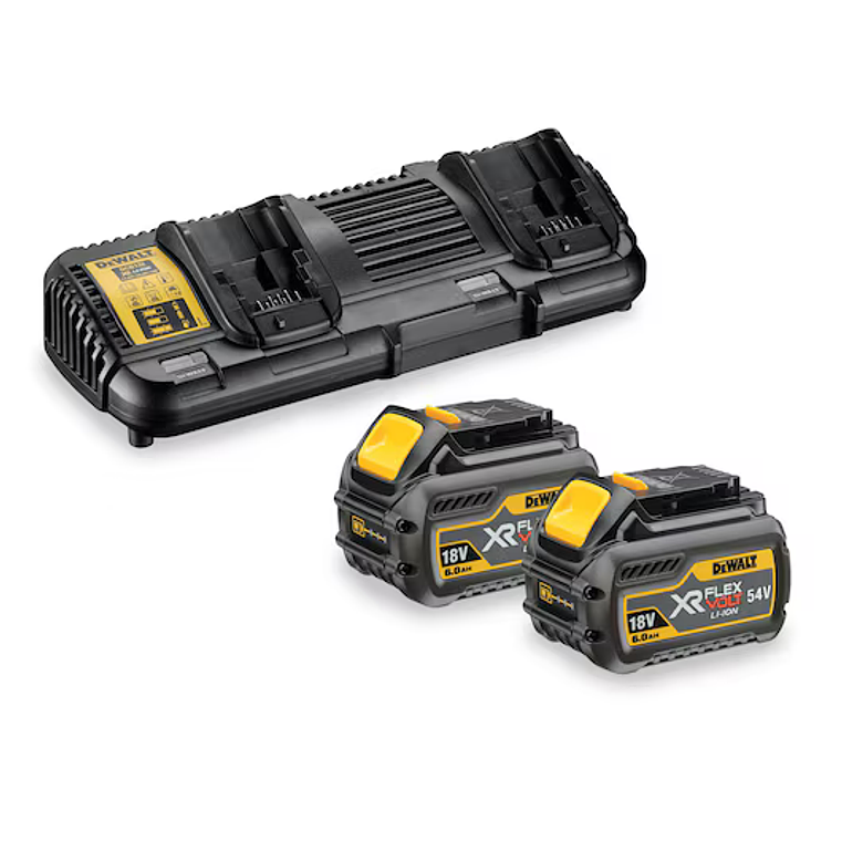 Kit de 2 Baterias FlexVolt XR54/18V 6,0 Ah + Carregador Duplo DCB132T2 DEWALT 1
