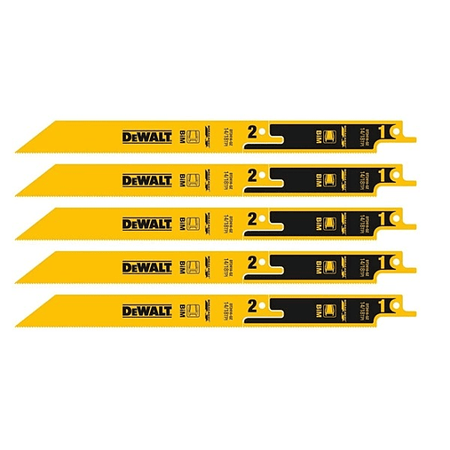 Lâminas de Serra Sabre 2em1 230mm Bi-Metal BreakAway DT2416 DEWALT (5 Un) 1