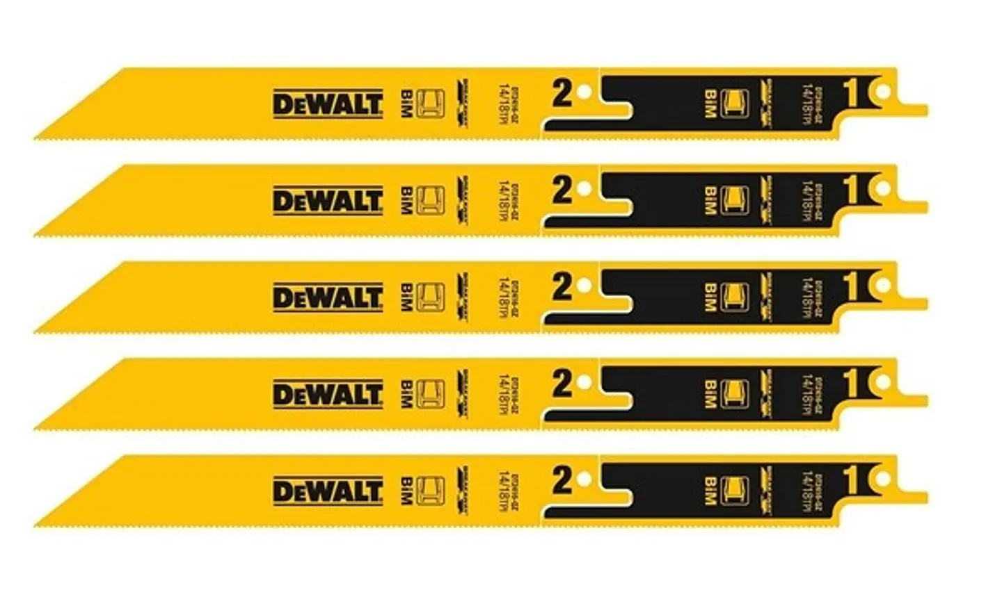 Lâminas de Serra Sabre 2em1 230mm Bi-Metal BreakAway DT2416 DEWALT (5 Un) 1