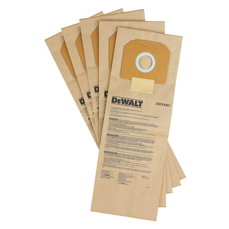 Saco de Papel para Aspirador DWV9401 DEWALT (5 Uni) 1