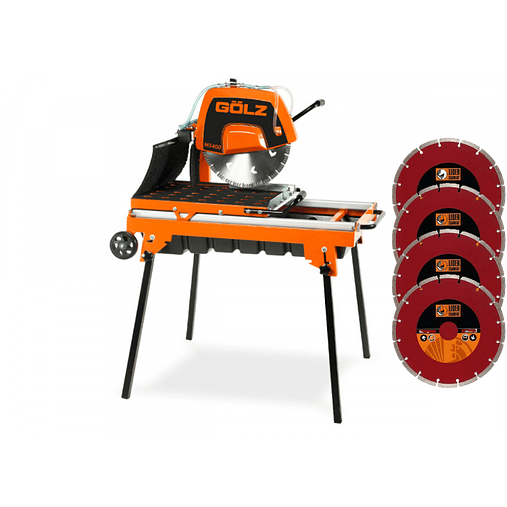 Serra de Mesa para Blocos e Pedra 700mm Ø400mm MS400 + 4 Discos GÖLZ (EXCLUSIVO ONLINE) 1