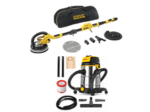 Conjunto de Lixadora de Tectos e Aspirador STANLEY