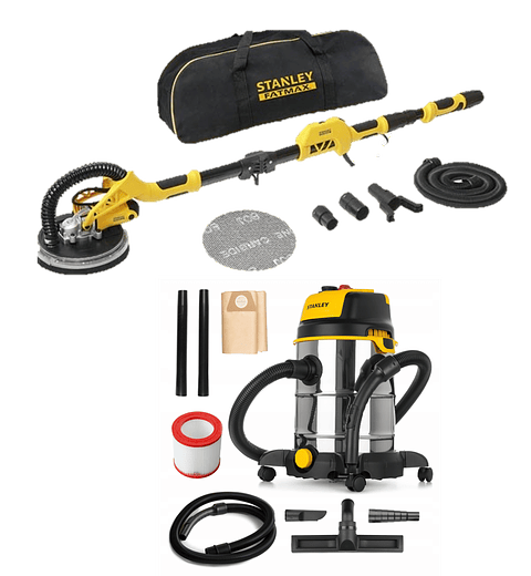 Conjunto de Lixadora de Tectos e Aspirador STANLEY