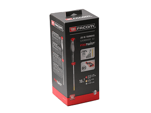 Jogo de 10 chaves de fenda, philips e pozidrive PROTWIST® + 2 Suportes AT.J10PB FACOM 