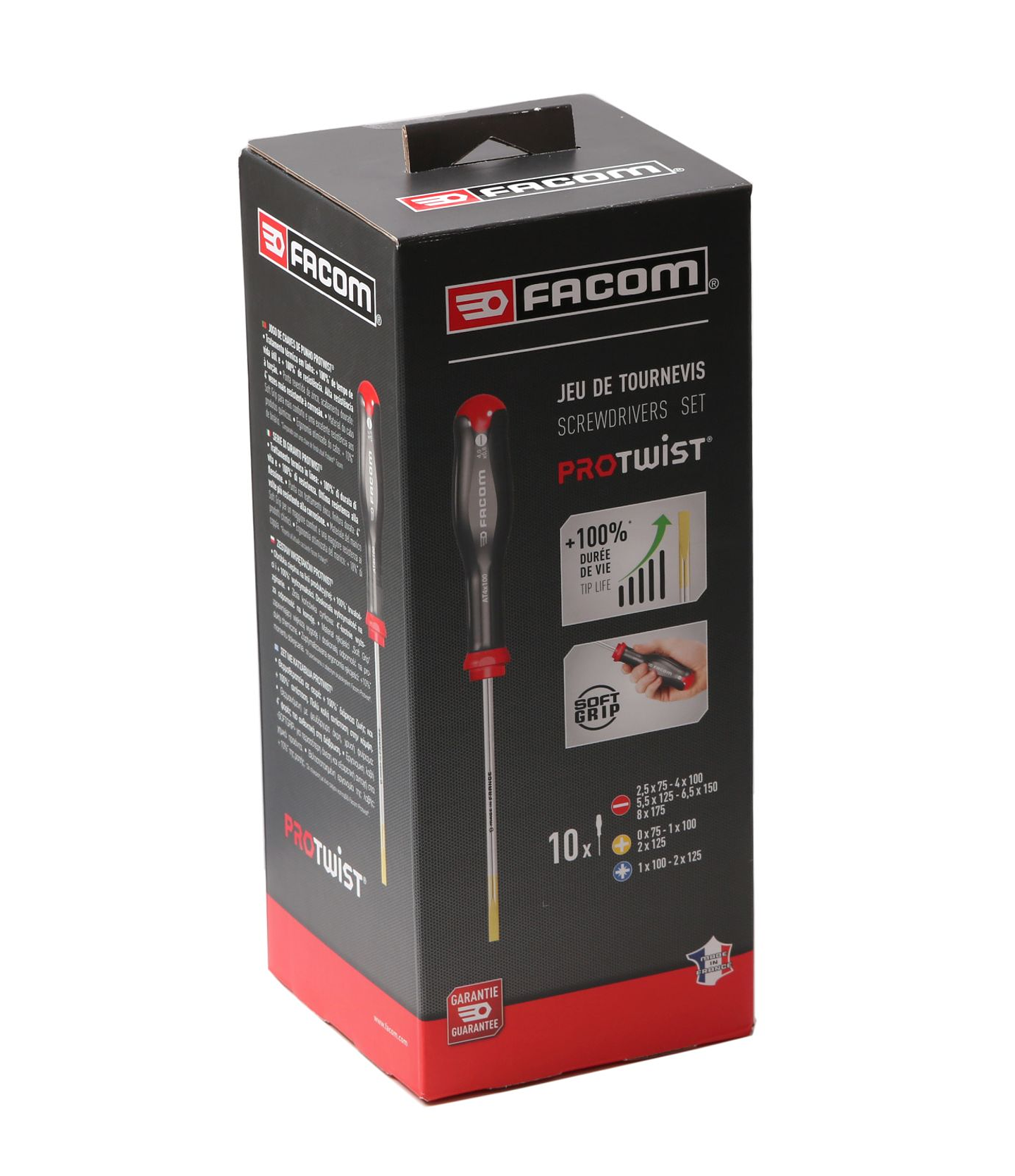 Jogo de 10 chaves de fenda, philips e pozidrive PROTWIST® + 2 Suportes AT.J10PB FACOM  2