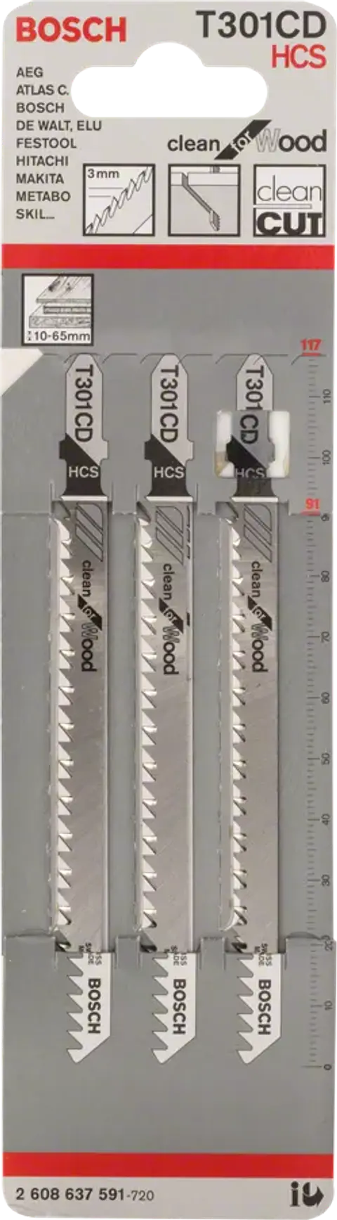 Lâmina de Serra Vertical T 301 CD CLEAN FOR WOOD BOSCH