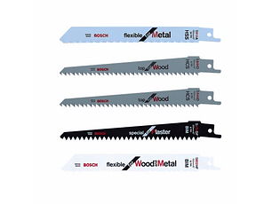 Conjunto de 5 lâminas madeira, Metal e Gesso para Serra Sabre KEO BOSCH DIY 