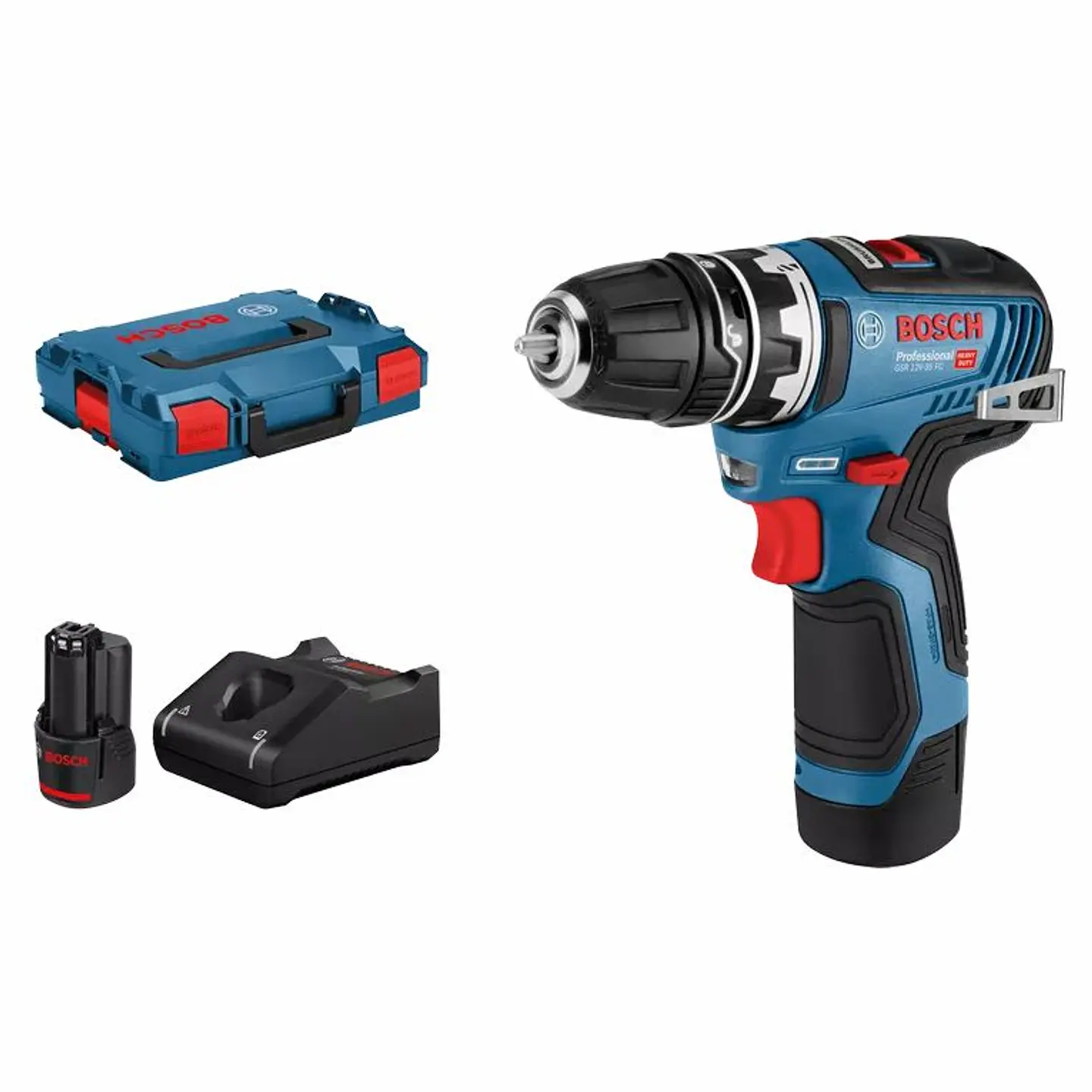 Aparafusadora/berbequim s/ fio GSR 12V-35 FC + 2 baterias 3.0Ah BOSCH 1