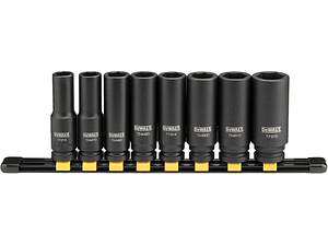 Jogo de 8 Chaves de Impacto Longas 1/2