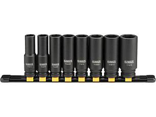 Jogo de 8 Chaves de Impacto Longas 1/2