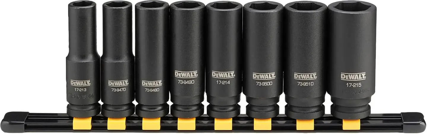 Jogo de 8 Chaves de Impacto Longas 1/2