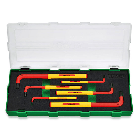 Jogo de 6 Chaves Sextavado Interior Extra longas VDE GZA0648 TOPTUL