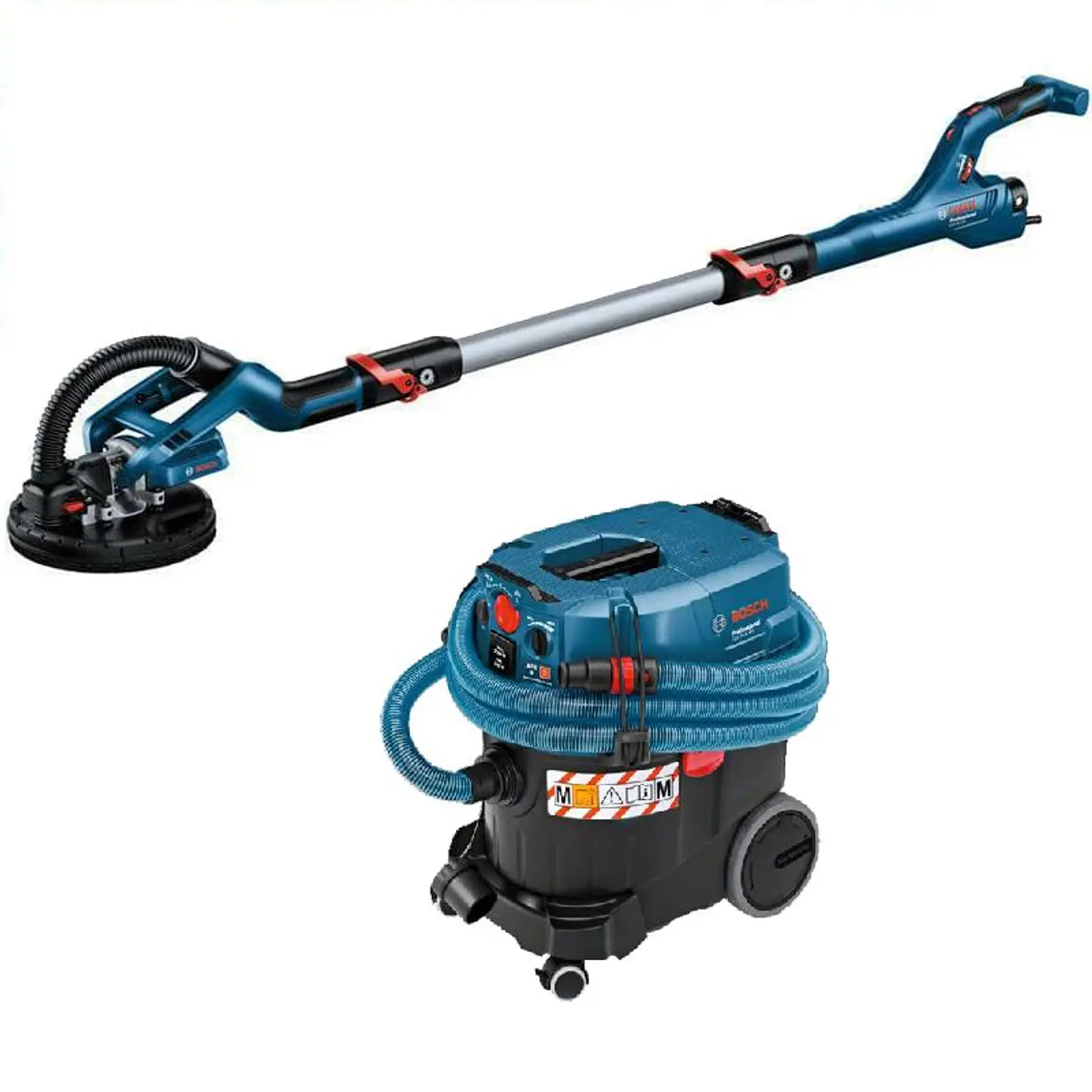 Conjunto de Lixadora de Paredes e Tectos (Girafa) GTR 55-225 + Aspirador GAS 35 M AFC BOSCH 1