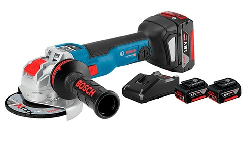 Rebarbadora com regulador rotações sem fio X-LOCK GWX 18V-10 SC (125mm) + 3x 5.0Ah + L-BOXX BOSCH