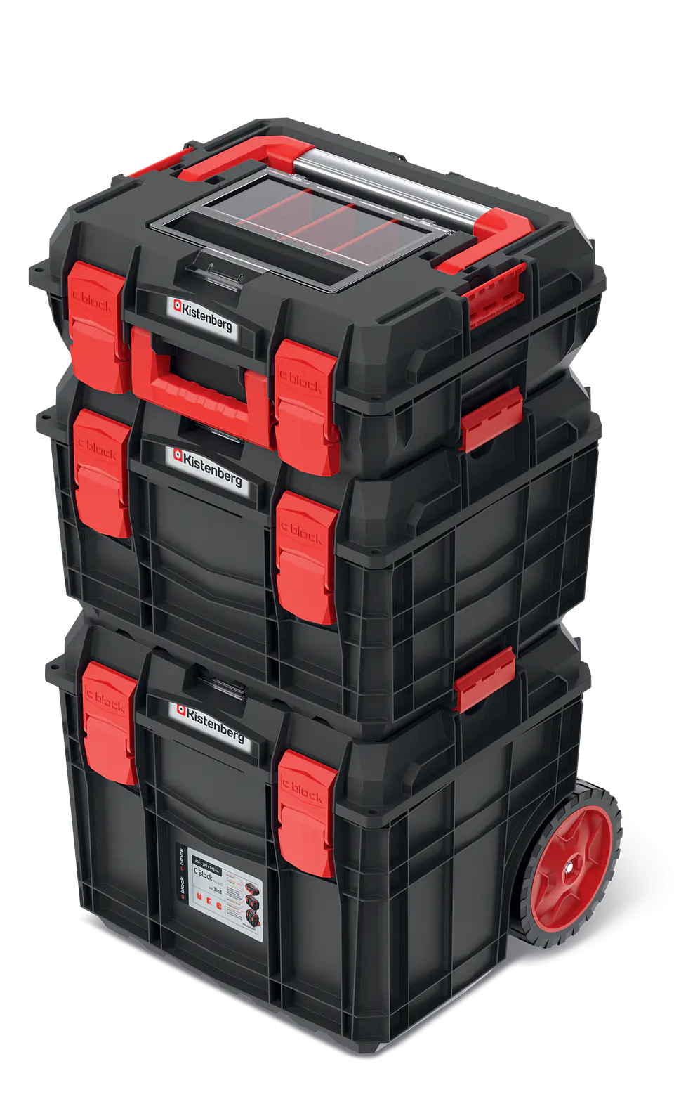 Trolley C Block Alu Log com 3 Malas Empilháveis para Ferramentas KXCAS454085 KISTENBERG (Exclusivo Online) 1