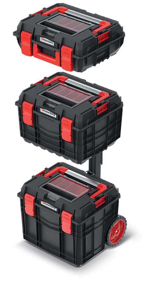 Trolley C Block Alu Log com 3 Malas Empilháveis para Ferramentas KXCAS454085 KISTENBERG (Exclusivo Online)