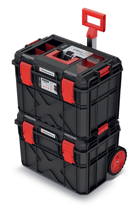 Trolley X Block Log com 2 Malas Empilháveis para Ferramentas KXBS604085F KISTENBERG (Exclusivo Online)