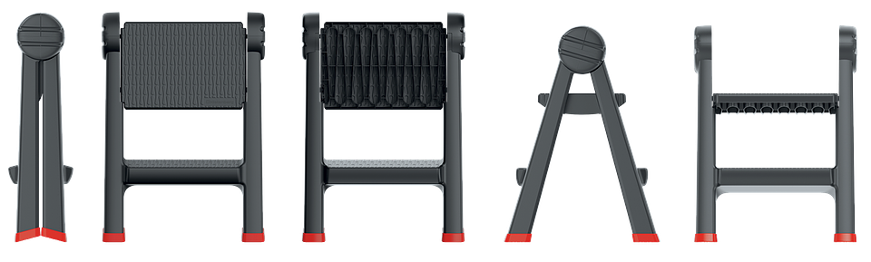 Escadote Dobrável Plástico 2 Degraus Titan KLD4565 KISTENBERG (Exclusivo Online) 3