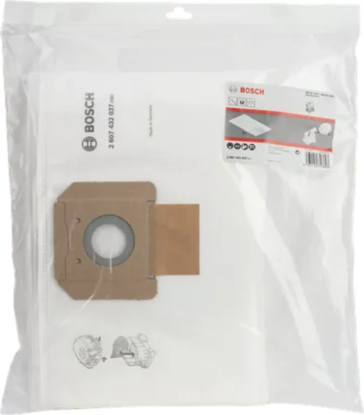 Saco para pó para aspirador GAS 35 BOSCH - 5 Unidades 2