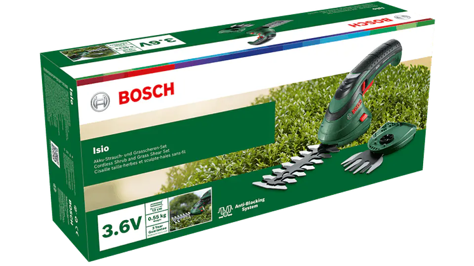 Mini corte-sebes e tesoura de relva sem fio ISIO BOSCH DIY 2