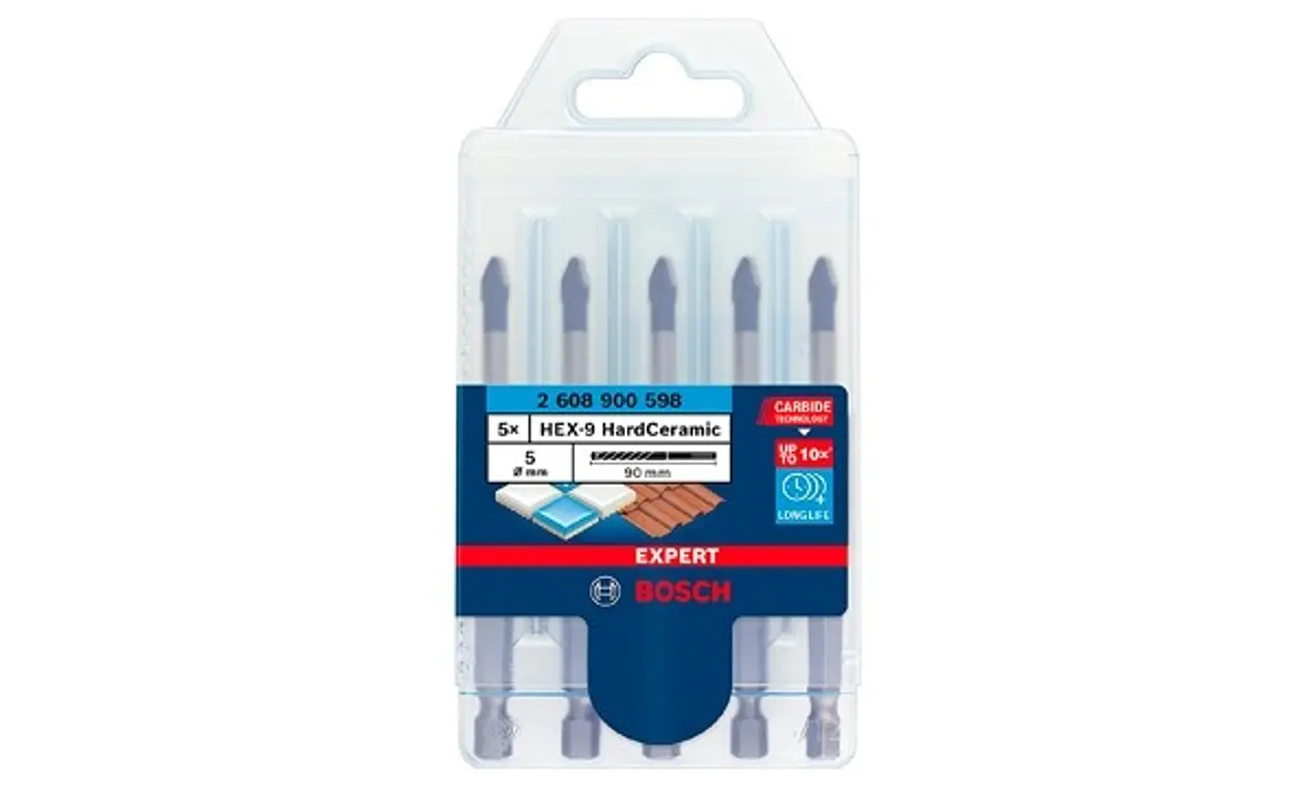 Conjunto 5 Brocas 5mm para Cerâmicos Duros EXPERT HEX-9 HARDCERAMIC BOSCH 2