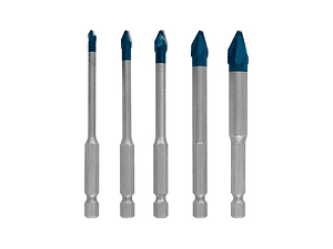 Conjunto 5 Brocas 4/5/6/8/10mm para Cerâmicos Duros EXPERT HEX-9 HARDCERAMIC BOSCH