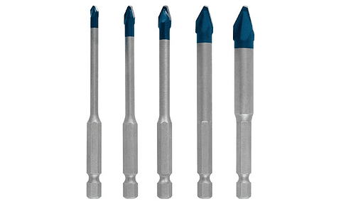 Conjunto 5 Brocas 4/5/6/8/10mm para Cerâmicos Duros EXPERT HEX-9 HARDCERAMIC BOSCH