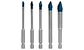 Conjunto 5 Brocas 4/5/6/8/10mm para Cerâmicos Duros EXPERT HEX-9 HARDCERAMIC BOSCH - Thumbnail 1