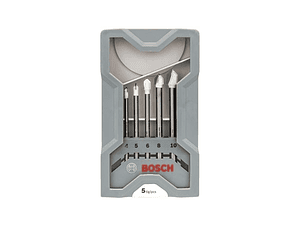 Conjunto 5 Brocas 4/5/6/8/10mm para Ladrilhos CYL-9 CERAMIC BOSCH