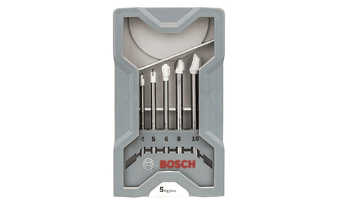 Conjunto 5 Brocas 4/5/6/8/10mm para Ladrilhos CYL-9 CERAMIC BOSCH