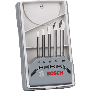 Conjunto 5 Brocas 4/5/6/8/10mm para Ladrilhos CYL-9 CERAMIC BOSCH