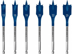Conjunto de 6 brocas planas para madeira EXPERT SELFCUT SPEED BOSCH