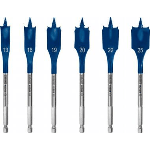 Conjunto de 6 brocas planas para madeira EXPERT SELFCUT SPEED BOSCH 1