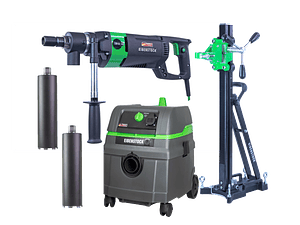 Kit Instalador Maquina Perfuração a Seco + Coluna + Aspirador + 2 Brocas EIBENSTOCK