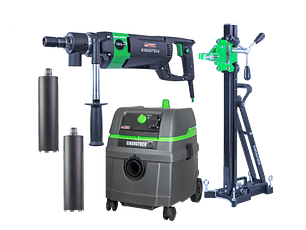 Kit Instalador Maquina Perfuração a Seco + Coluna + Aspirador + 2 Brocas EIBENSTOCK