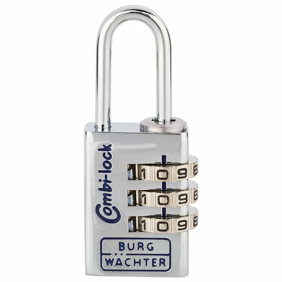 Cadeado de Combinação Cromado Combi Lock 90/20mm BURG WÄCHTER 1