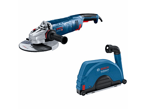 Rebarbadora grande 2.400 W GWS 24-230 JZ + Resguardo para aspiração GDE 230 FC-S BOSCH