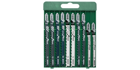 Conjunto de 10 lâminas de serra vertical com encabadouro em T BOSCH DIY